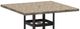 Homecrest™ Outdoor Living Customizable Slate Aluminum/Stone Square Outdoor Balcony Table with Hole-1