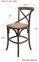 Forty West Bennet Brown Wash X-Back Counter Stool-1
