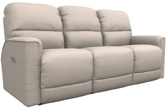 La-Z-Boy® Cade Oyster Leather Power Reclining Sofa with Headrest-0