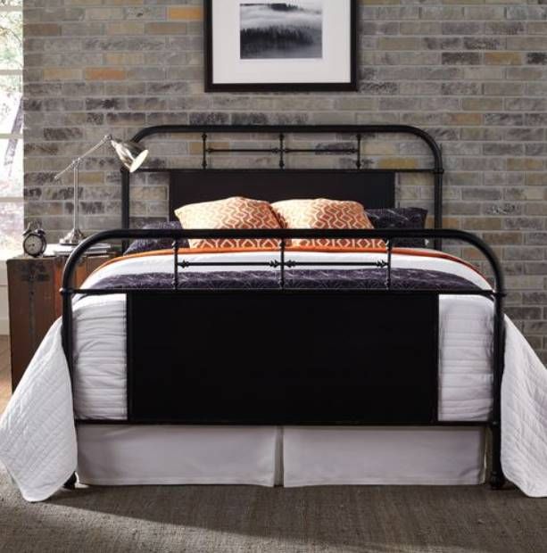 Liberty Furniture Vintage Distressed Black King Metal Bed-1