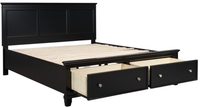 Signature Design by Ashley® Lanolee Black King Panel Storage Bed-2