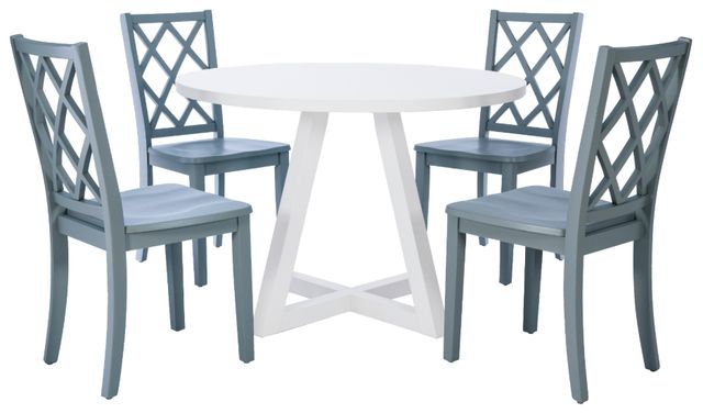 Powell® Maui 5-Piece Graphite/White Dining Table Set-0