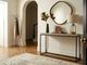 Sunny Designs™ Jax Beige Large Console Table with Black Base-1