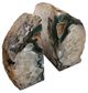 A & B Home 2-Piece Brown/Green Agate Bookend Set-0