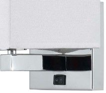 Cal® Lighting & Accessories Brushed Steel Wall Lamp-1