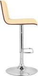 Armen Living Aubrey Cream/Chrome Adjustable Height Stool-4