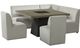 Elements International Jemma 6-Piece Beige/Espresso Dining Table Set-0