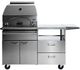 LYNX® Napoli 30" Stainless Steel Liquid Propane Outdoor Oven on Mobile Kitchen Cart-1