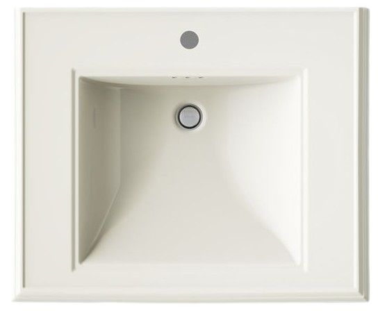 Kohler Memoirs® Biscuit 22" Pedestal/Console Table Bathroom Sink Basin with Single Faucet-Hole Drilling-1