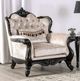 Furniture of America® Acapulco Black/Off-White Accent Chair-1