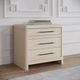 Modus Furniture Wallen White Sand 3-Drawer Nightstand-2
