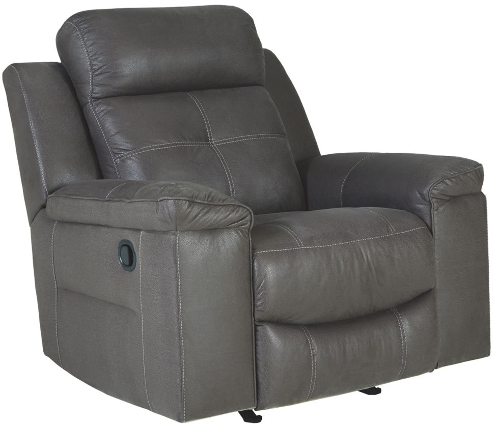 Signature Design by Ashley Jesolo Dark Gray Rocker Recliner Gabriele BrandSource Home Furnishings