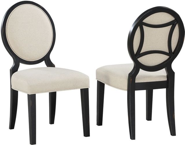 Winners Only® Torrance Ebony/White Dining Side Chair-3