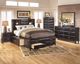 Ashley® Kira Almost Black Queen Storage Bed with 8 Drawers-2