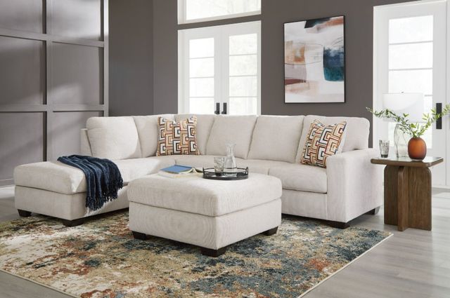 Signature Design by Ashley® Aviemore Stone Oversized Accent Ottoman-2
