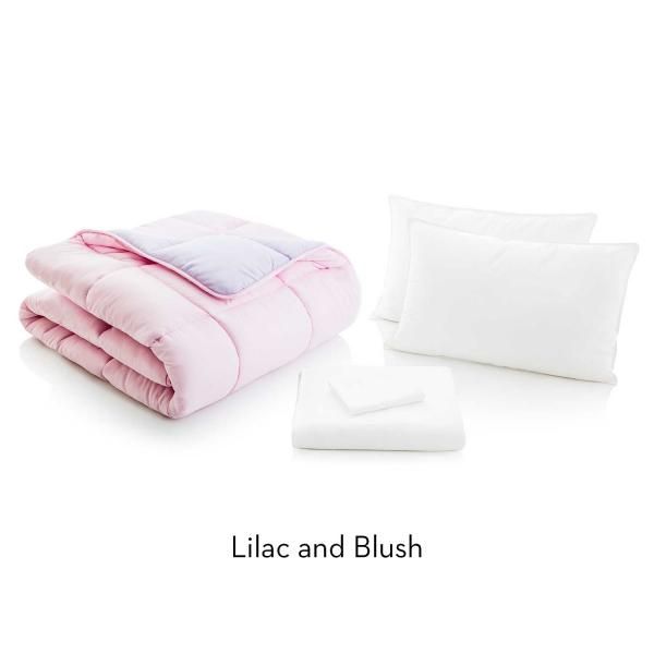 Malouf® Woven Lilac Split King Reversible Bed Set-2