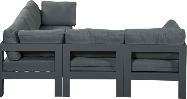 Meridian Furniture Nizuc 5-Piece Grey Outdoor Patio Modular Sectional Set-1