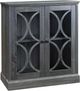 Brassex Inc. Grey Storage Cabinet with Glass Doors-0