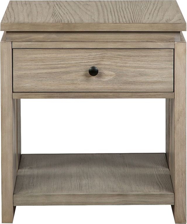 Magnussen Home® Conrad Stone Harbor Grey Rectangular End Table-2