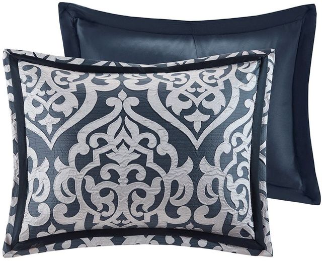 Olliix by Madison Park 8 Piece Navy King Odette Jacquard Comforter Set-4