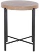 Sunny Designs™ Durango Weathered Brown Round Chairside Table with Black Metal Base -2