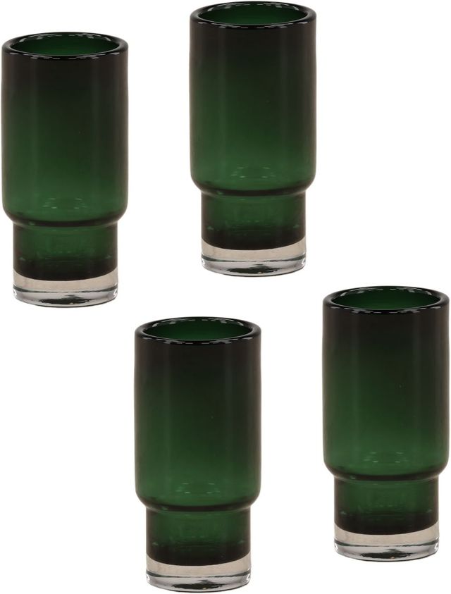 Dovetail Furniture Dellwyn 4-Piece Green Small Vase Set-0