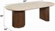 ACME Furniture Leonardo Beige Dining Table with Dark Oak Base-2