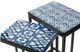 A & B Home 2-Piece Blue Mosaic Nesting Tables with Black Metal Base -4