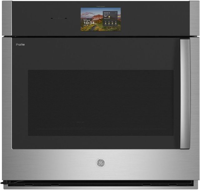 GE Profile™ 30" Stainless Steel Smart Single Electric Wall Oven with Left-Hand Side-Swing Door-0
