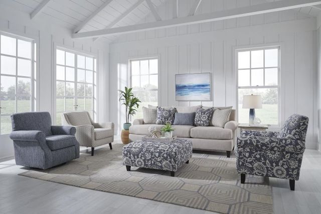 Fusion Furniture Prelude Feather Colonial Navy Accent Chair-1