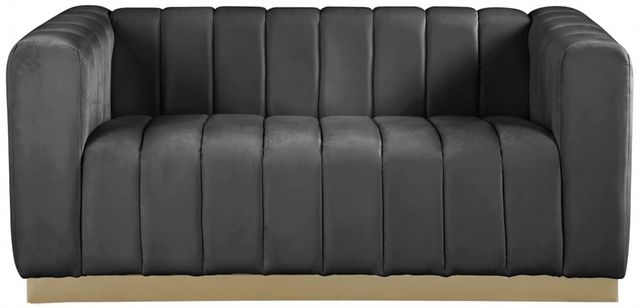 Meridian Furniture Marlon Grey Velvet Loveseat-2
