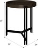 Emerald Home Huron Dark Cocoa Side Table with Black Base-2