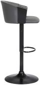 Armen Living Lydia Black/Gray Adjustable Swivel Bar Stool-2