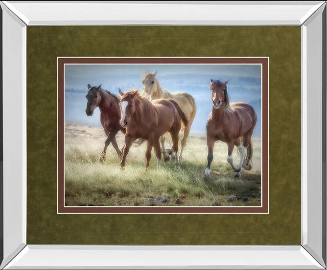 Classy Art Morning Stroll by Wendy Caro Mirror Framed Wall Art-0