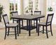 Crown Mark Fulton Light Gray Counter Table with Black Base-1