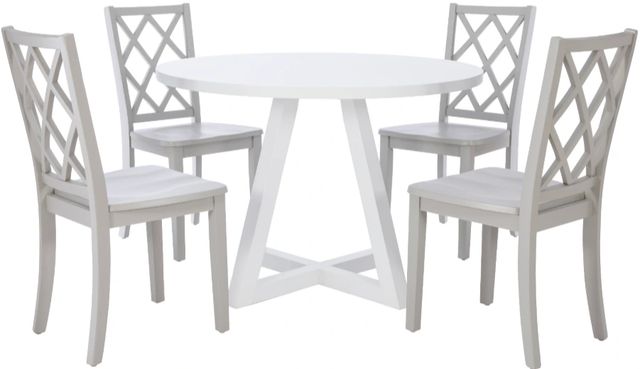 Powell® Maui 5-Piece Gray/White Round Dining Set-0