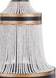 Harp & Finial® Porfino Black/Natural Wood Bead Chandelier-1
