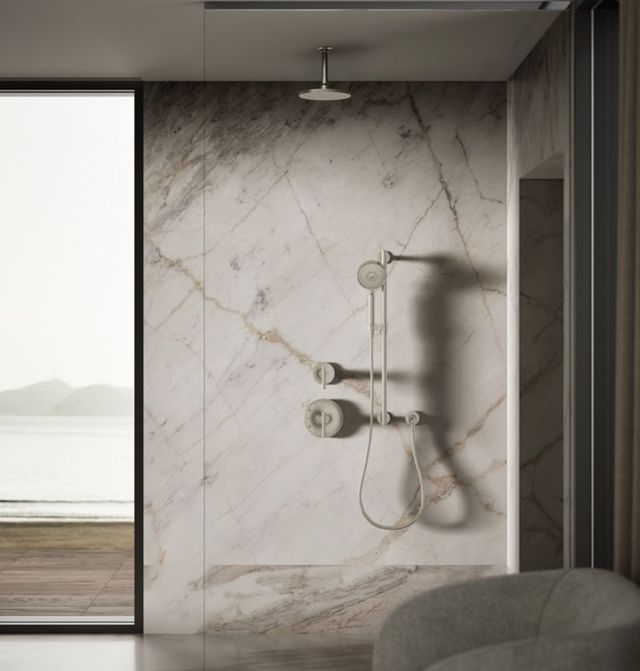 KOHLER® Contemporary Vibrant Brushed Nickel 2.5 GPM Round 8" Single-Function Rainhead-2