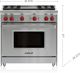 Wolf® 36" Stainless Steel Pro Style Natural Gas Range-1