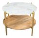 Zuo® Mina White Marble Top Coffee Table with  Gold Frame -3