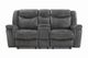 Coaster® Conrad Grey Reclining Upholstered Motion Loveseat-0