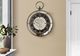 Monarch Specialties Inc. Brown/Mirror 18" Round Wall Clock with Roman Numerals-1
