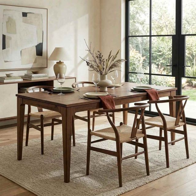 LH Home Allure Brown 102" Extension Dining Table-1