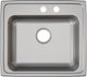 Elkay Lustertone® Classic Lustrous Satin 22" x 19-1/2" x 5" MR2-Hole Single Bowl Drop-In ADA Sink-1