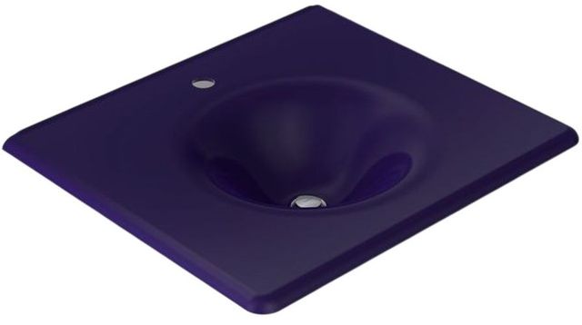 Kohler Iron/Impressions® Indigo Blue 25" Enameled Cast Iron Vanity Top with Integrated Round Sink-0