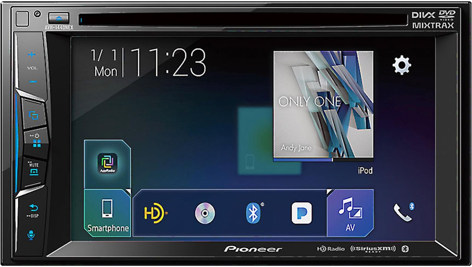 Pioneer Multimedia DVD Receiver with 6.2" WVGA Display