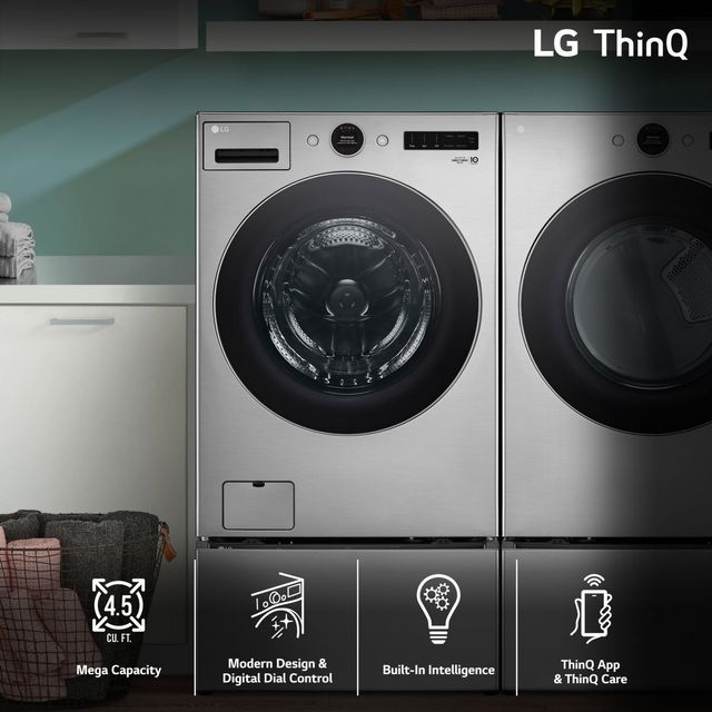 LG Graphite Steel Front Load Laundry Pair-6
