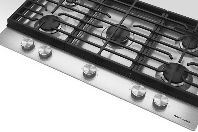 KitchenAid® 36" Stainless Steel Gas Cooktop-2