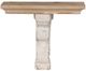A & B Home Brown/Distressed White 12" Wall Shelf-1