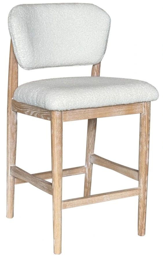 Nest Home Collections Hayder Himalaya Ivory/Natural Counter Stool-0